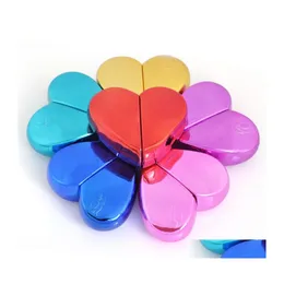 Other Home Garden 25Ml Heart Shaped Metal Per Bottles With Spray Refillable Empty Atomizer Travel Portable Bottle 6 Colors Vt0289 Dh5Ey