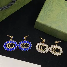 Orecchini pendenti con lampadario pieno di diamanti alla moda aretes orecchini per le donne amanti delle feste regalo Scatola per gioielli