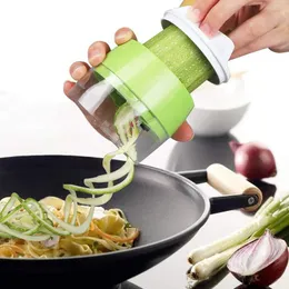 Fruit Vegetable Tools Handheld Spiralizer Slicer Adjustable Spiral Grater Cutter Salad Zucchini Noodle Spaghetti Maker Kitchen Gadgets 230105