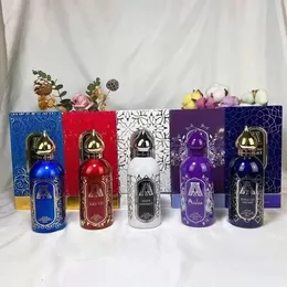 New Attar Collection Perfume 100ml Azora Hayati Azalea Al Rayhan Musk Musk Kashmir Khaltat Night Areej Parfum 3.3oz رائحة طويلة الأمد رذاذ عطر النساء