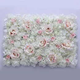 Kwiaty dekoracyjne 12pcs/działka sztuczna jedwabna hortensja róża 3D Flower Wall Wedding Dekoracja Etap 40 60 cm