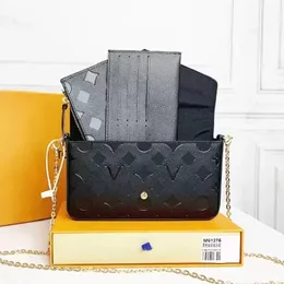 Luxurys Designer Bag 3pcs مجموعة حقائب اليد حقيبة اليد كروس من جلد Louiseity Fashion Viutonity Ladter Lady The Bag Bag محفظة LVS مع Box 61276