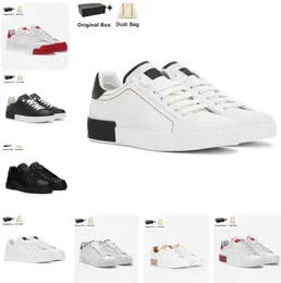 New Classic Men Portofino Trainer Shoes White Black Calfskin Nappa Leather Runner Sports Technical Men Women Couple Casual Walking EU35-46 dg dolcly and gabbanaly