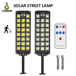 Outdoor Solar Street Lights 713COB 598LED Motion Sensor Waterproof Super Bright Wall Lights Remote control for Yard Country House