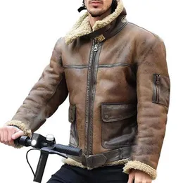 Giacche da uomo Capispalla in pelle PU da uomo Colletto couverture Cappotto da moto Stile motociclista Per l'autunno inverno caldo TY66