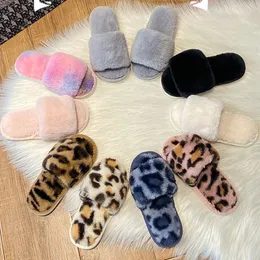 Slipper Winter Warm Kids Slippers Faux Fur Child Girls Plush Home Indoor Children Shoes Flat Cute Kid Baby for Boys 230106