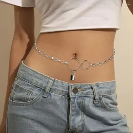 Gürtel Sexy Ästhetische Körper Schmuck Gothic Hip Hop Punk Taille Kette Lock Bauch Für Sommer Mädchen Frauen Mode Nachtclub