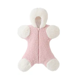 Uyku Tulumları Bebek Çantası Sıcak Taşıma Çuvalları için Sevimli Bölünmüş Bacak Pijamaları Kış Anti Kick 0 6 aylık Çocuk Uyku 230106