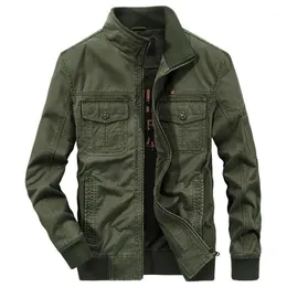 Men's Jackets Spring Autumn Military Jacket Men High Quality Casual Solid Outwear Multi-pocket Cargo Bomber Male Jaqueta Masculina