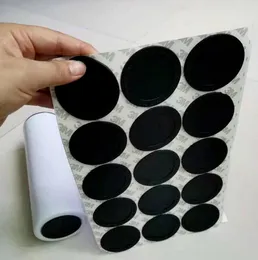 Round Black Rubber Coaster Pad Self Adhesive Cup Bottom Stickers voor 15 oz 20oz 30oz Tumblers beschermen niet -slip pads SXA235003705