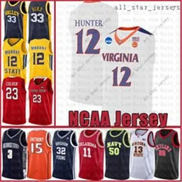 O basquete universitário veste De'Andre 12 Hunter University Kyrie Stephen 30 Curry Irving Dwyane 3 Wade Basketball Jersey Kawhi NCAA Leonard LeBron 23 James Ray 34 A