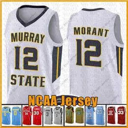 Баскетбол в колледже носит золото ja 12 Morant Murray State Racers University Jerseys 35 Кевин Джарретт 23 Калвер Дюрант NCAA Colloge Basketball Jersey Dsad