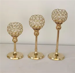 Vintage Tealight Candle Holders Wedding Party Glass Stand Dining Table Crystal Candlestick Home Desktop Decor Candle Holder Gold S9059644