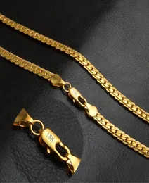 Moda de 5 mm Luxury Mens Cadenas para mujeres Joyas de bricolaje de 18 km Collar de cadena chapada de oro Hip Hop Miami Collares Regalos Alleros4291687