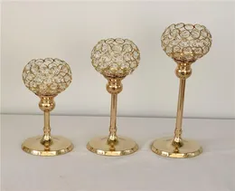 Vintage Tealight Candle Holders Wedding Party Glass Stand Dining Table Crystal Candlestick Home Desktop Decor Candle Holder Gold S5683178