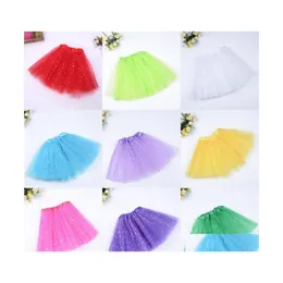 Skirts Girls Tutu Kids Clothes Stars Glitter Ballets Fancy Pettiskirt Sequin Stage Dancewear Costume Summer Tle Princess Mini Dress Dhq7J