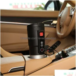 Térméias 410ml Intelligent Car Aquecimento de carros Temperatura ajustável Ebulição caneca Digital Visor de chaleira Thermons 3 cores 20110 DHQMB