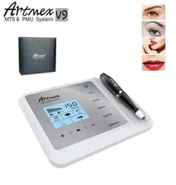 ArtMex V9 Makeup Permanent Digital Eyebrow Lip Eyeline MTS PMU Digital Professional Machine permanente Tatuatore Rotary Pen6203572