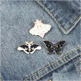 Pins Brooches Cute Enamel Butterfly Pin For Women Girl Fashion Jewelry Accessories Metal Vintage Pins Badge Wholesale Gift Drop Deli Dhoqa