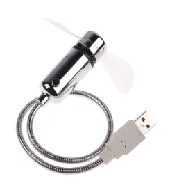 222 G ehigh جودة مصغرة مصباح LED مرنة دائمة قابلة للتعديل USB Gadget USB وقت مروحة الساعة ساعة سطح المكتب الأداة الباردة في الوقت الحقيقي D5674730