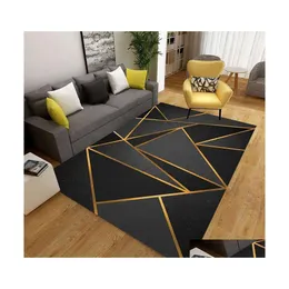 Tappeti Tappeto stampato geometrico nel soggiorno Antiscivolo Lavabile Tappeti di grandi dimensioni Camera da letto Comodino Divano Tappetino Decor Area morbida Carpa Dhgux