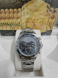 Z oryginalnym pudełkiem Luksusowy Zegarek Wysokiej Jakości 40mm 116503 116509 116523 Szafirowe 18K Żółte Złoto Bez Chronografu szary Mechaniczny Automatyczny Męskie szafirowe Zegarki 2023