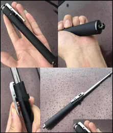 Anderen Tactische accessoires Gear Matic Spring Black Pen Portable Threesection Telescopic Stick Men and Women Self Defense Car DRO6347435