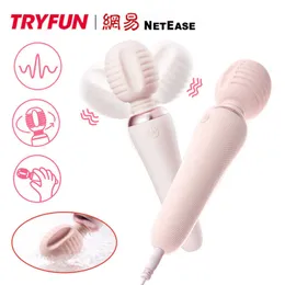 Skönhetsartiklar tryfun vibratorer för kvinnor laddningsbara kvinnliga klitoris stimulator leksaker g spot massager magi trollstav sex för vuxna netto lätthet