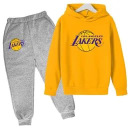 Clothing Sets Basketball Team Sweatshirts Boys Suit Sports Girls Autumn and Winter Hoodie Pants 2 of Children's 230106