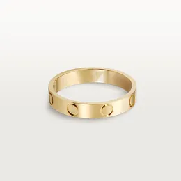 Ringe goldene Ringe Frau Designer Liebhaber Ring Luxusschmuck Breite 4 5 6 mm Titanlegierung vergoldet Diamant Handwerk Modeaccessoires Eheringe