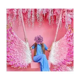 Inne imprezy imprezowe dostarcza dostosowane do kreatywnych huśtawek Dekoracje duże różowe skrzydła anioła urocze Pography Shooting Rekwizyty Skontaktuj się z nami t dhiue
