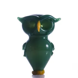 Tobacco Glass Rures Owl Style 11 cm wielobarwna rura łyżka słomy DAB do hakahs platformy wodne Bongs