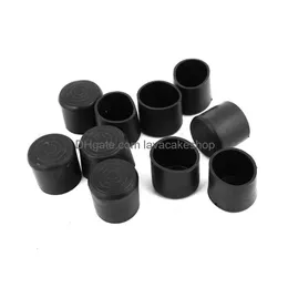 Acess￳rios de m￳veis PVC de borracha PVC Campa redonda flex￭vel de 38 mm ER 10 PCs preto257e Drop Delivery Home Garden Dhfkj