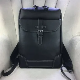 7A مصمم فاخر أسود ينقذ الظهر حقائب اليد الرجال حقيبة ظهر جلدية حقيبة مدرسة الأزياء
