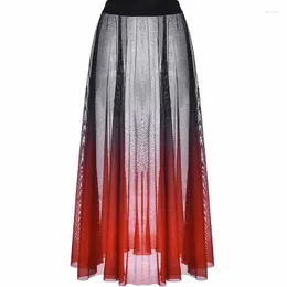 Bühne tragen Lange Romantische Ballett Tutu Rock Farbverlauf Weiche Gaze Klassische Tanz Kleid Frauen Leistung Dacears S22080