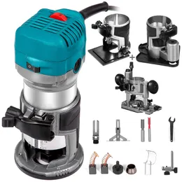 Other Power Tools VEVOR Wood Router Trimmer Machine Electric Hand 30000RPM Carpentry Tool working Trimming Grooving Carving geas 230106