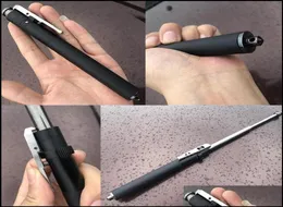 Anderen tactische accessoires Gear Matic Spring Black Pen Portable Threesection Telescopic Stick Men and Women Self Defense Car DRO3246014