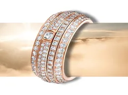 Serie de posesión Anillo de anillo 5a Rose Rose extremadamente 18K Gold Sterled Silver Luxury Jewelry Rotatable Wedding Brander Rin5831612