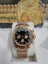 Z oryginalnym pudełkiem Męskie Automatyczne obserwowanie 116519 Ceramiczna ramka szafirowa szklana seria szklana Seria ze stali nierdzewnej Solidne zegarki na nadgarstki dla mężczyzn 2023