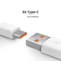 USB -kabeltyp C Mobiltelefonkablar 6A 66W Fast Charging A8 Andriod Sync Data Cord Adapter Cable f￶r iPhone Samsung Huawei