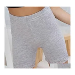 Shorts barn modal bomullsmode spetsar korta leggings för flickor säkerhet baby tights säkra antilight 356 k2 droppleverans barn mater dhoci