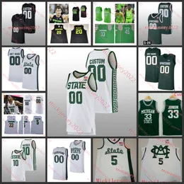 Custom Stitched Basketball Jersey 22 Miles Bridges 2 Jaren Jackson Jr. 14 Gary Harris 5 Adreian Payne Cassius Winston Xavier Tillman Sr. Max Christie Mens Youth Jerseys