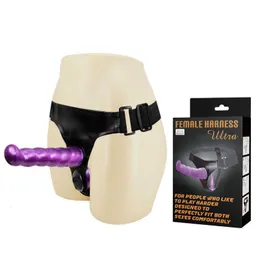 Sex Toys Baile Purple Hard Double Headed Dynamic Pants 022021 Bang Gun Women Wear Puller Solid Masculine