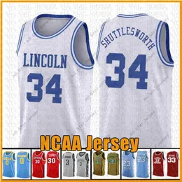 College Basketball Wears 34 Jesus Shuttles-worth Ray Allen Lincoln movie 14 Will Smith 25 Carlton Banks Basketball Jersey Love 22 MCCall NCAA BLUE FEE