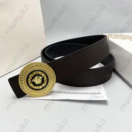 Mode Silver Ring Dekoration Guld Medusa Designerbälte Äkta läderbälten för män Lyxigt spänne Midjeband Koskinn V Midjeband 3,8 cm Hot