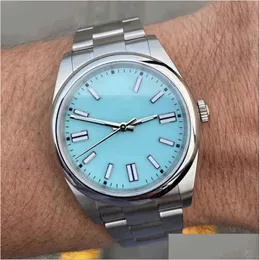 Orologi da polso 41Mm Ultimo Top Orologio da uomo in vetro zaffiro 2813 Movimento Matic Orologi meccanici in acciaio inossidabile Master Blue Simple Dia Dheiw