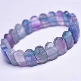 Strand Fluorite Natural Stone Bracelet Original Hand Row Colorful Fashion Bracelets For Women Men Jewelry