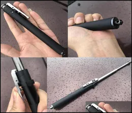 Anderen Tactische accessoires Gear Matic Spring Black Pen Portable Threesection Telescopic Stick Men and Women Self Defense Car DRO5116891