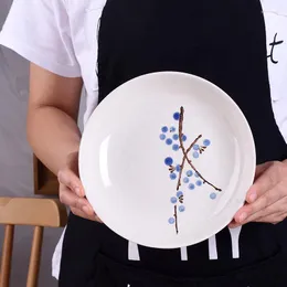 Plates 7 Inch Creative Snowflake Ceramic Fruit Plate Western Dinner Disc El Home Kitchen Tableware Soup And Rice Dish