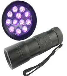 DHL395400NM Ultra Violet UV Light Mini Portable 12 LED UV Flashlight Torch Scorpion Detector Finder Black Lightuv124356604